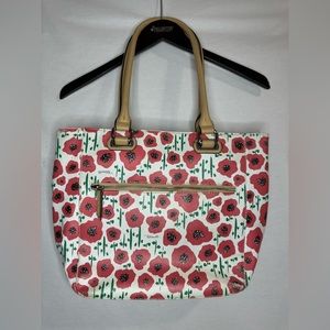 Tignanello Strawberry Poppy Medium Handbag Tote Bag Purse